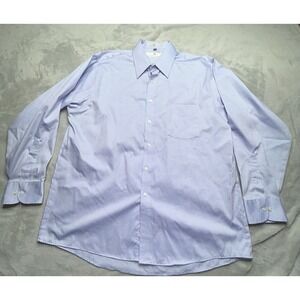 Etienne Aigner Men's Button Down Dress Shirt Blue 17 1/2 34/35